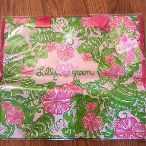Lilly Pulitzer Pink and Green Tote Bag